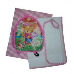 Kindergarten Backpack and Stitchable Linen -  Pink
